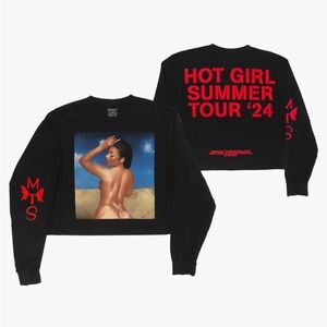 *SOLD* Megan Thee Stallion Official Merch Hot Girl Summer Cropped Long Sleeve -